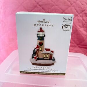 Hallmark Keepsake Holiday Lighthouse Ornament - White, Red, Green, Gold